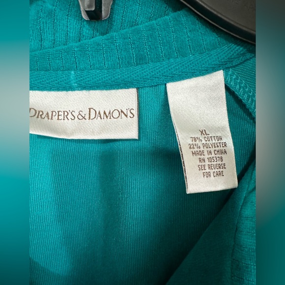 Draper’s & Damons Velour Zip Up Jacket XL - Picture 3 of 4